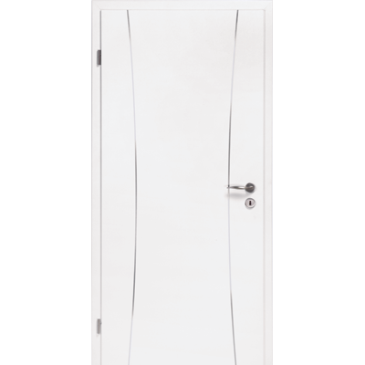Interiérové dvere DesignLine Steel 29 Duradecor, biely lak RAL 9016